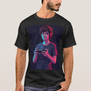Retro gamen Pixel Art Gamer Controller 8 Bit nosta T-shirt