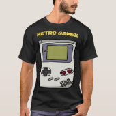 Retro Gamer 1980s 1990s Handheld Gaming System Man T-shirt (Voorkant)