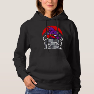 Retro Gamer 8 Bit Werewolf Howling Moon Wolf Man V Hoodie
