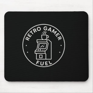 Retro Gamer Brandstof Arcade Koffie Gamen Voor 80s Muismat