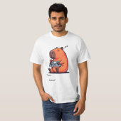 Retro Gamer Capybara T-Shirt – Old School Vibes (Voorkant volledig)