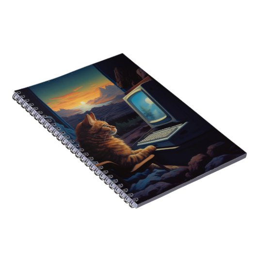 Retro Gamer Cat | 8-Bit Pixel Art Gaming Notitieboek (Rechterzijde)