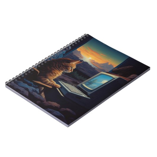 Retro Gamer Cat | 8-Bit Pixel Art Gaming Notitieboek (Linkerzijde)