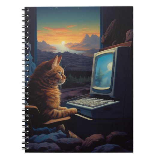 Retro Gamer Cat | 8-Bit Pixel Art Gaming Notitieboek (Voorkant)