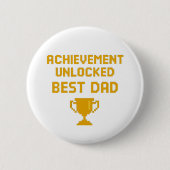 Retro Gamer Father’s Day Design Ronde Button 5,7 Cm (Voorkant)