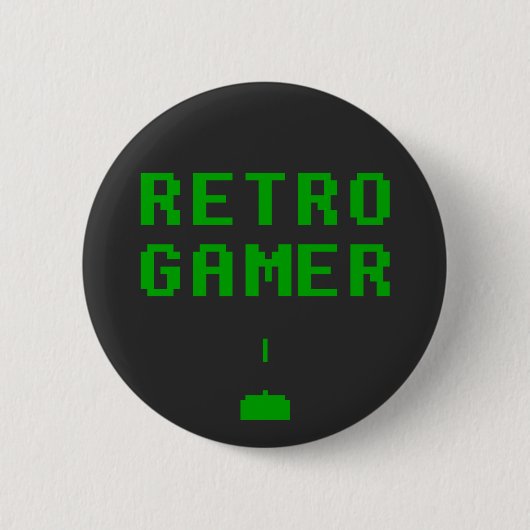 RETRO GAMER geek-knoopbadge Ronde Button 5,7 Cm (Voorkant)