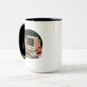 Retro Gamer Kind op  Computer Pixel Art Mok (Voorkant links)