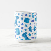 Retro Gamer Mug - Contrôleur de jeu vidéo bleu (Centre)