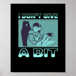 Retro gamer Pixel Kijk niet helemaal op. Poster