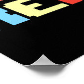 Retro Gamer Poster. Grappige videogames Poster (Hoek)