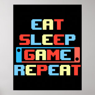 Retro Gamer Poster. Grappige videogames Poster
