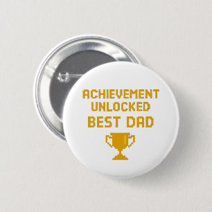 Retro Gamer Vaderdag Design Ronde Button 5,7 Cm