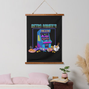 Retro Gamer's Fuel & Fun   8-Bit Pixel Art Arcade Hangend Wandkleed