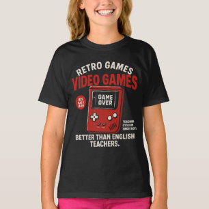 Retro games videogames leren engels sinds T-shirt