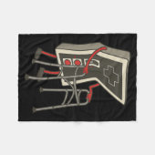 Retro Gaming Controller Old Gamer With Walker Funn Fleece Deken (Voorkant (Horizontaal))