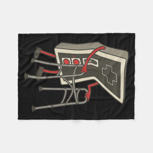 Retro Gaming Controller Old Gamer With Walker Funn Fleece Deken (Voorkant (Horizontaal))