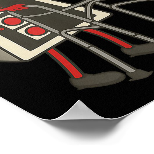 Retro Gaming Controller Old Gamer With Walker Funn Poster (Hoek)