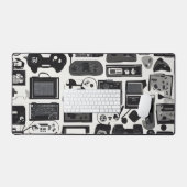 Retro Gaming Gadget Collage Mouse Pad (Clavier et souris)