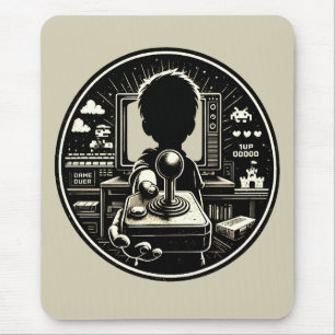 Retro Gaming muismat Joystick Kunst