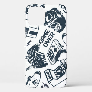 Retro gaming patroon. iPhone 12 hoesje