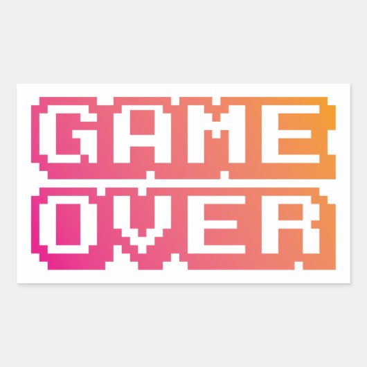 Retro Gaming Pixel Font Stickers (Voorkant)