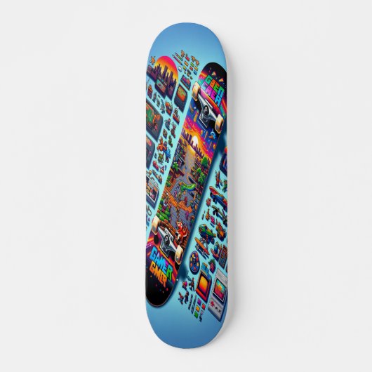 Retro gaming revival skateboard (Voorkant)