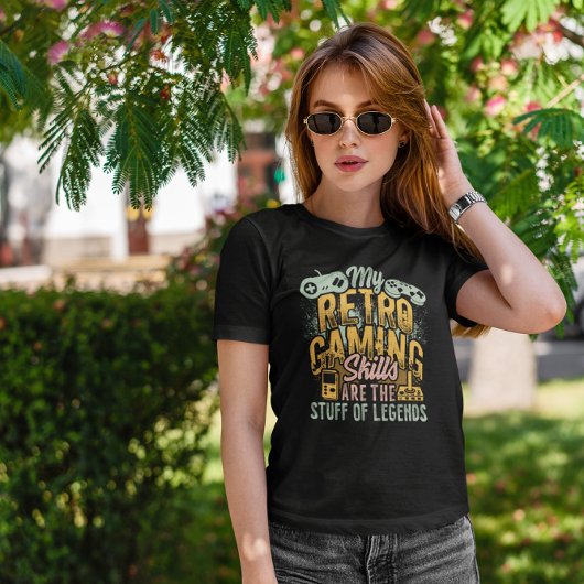 Retro Gaming Skills Stuff of Legends - Videospel T-shirt