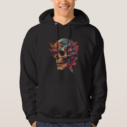 Retro Gaming Skull Hoodie (Voorkant)