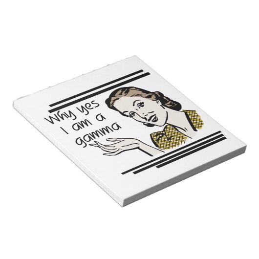 Retro Gamma Geschenken Notitieblok (Schuin)