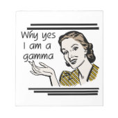 Retro Gamma Geschenken Notitieblok (Voorkant)