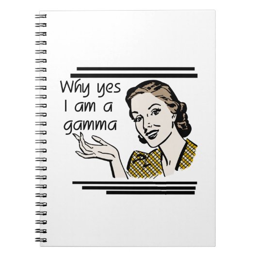 Retro Gamma Geschenken Notitieboek (Voorkant)