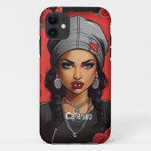 Retro Gangster Meisje Gepersonaliseerde Street Sty Case-Mate iPhone Case (Achterkant)
