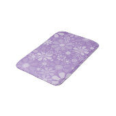 Retro Garden Cheerful Floral Pattern Lavender Badmat (Gekanteld)