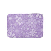 Retro Garden Cheerful Floral Pattern Lavender Badmat (Voorkant)