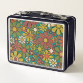 Retro Garden Flowers 60s 70s Floral Pattern (Achterkant)