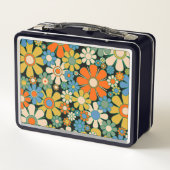 Retro Garden Flowers 60s 70s Floral Pattern (Achterkant)