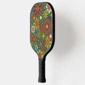 Retro Garden Flowers 60s 70s Floral Pattern Pickleball Paddle (Links)