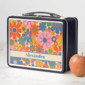 Retro Garden Flowers Colorful 60s 70s Floral Name (In situ)