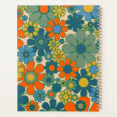 Retro Garden Flowers Groovy 60s 70s Floral Pattern Planner (Achterkant)