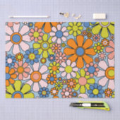 Retro Garden Flowers Groovy 60s 70s Spring Floral Tissuepapier (Craft)