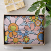 Retro Garden Flowers Groovy 60s 70s Spring Floral Tissuepapier (Geschenk)