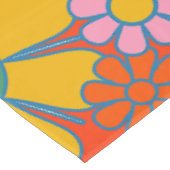 Retro Garden Groovy 60s 70s Floral Pattern Tafelkleed (Gekanteld)