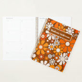 Retro Garden Groovy 70s Bloemen Bruin & Sinaasappe Planner (Display)
