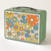 Retro Garden Groovy Floral 60s 70s Pattern (Voorkant)