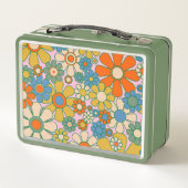 Retro Garden Groovy Floral 60s 70s Pattern (Achterkant)