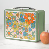 Retro Garden Groovy Floral 60s 70s Pattern (In situ)