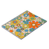 Retro Garden Groovy Floral 60s 70s Pattern Notitieboek (Linkerzijde)