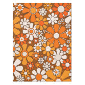 Retro Garden Groovy Floral 60s 70s Pattern Tafelkleed (Voorkant)