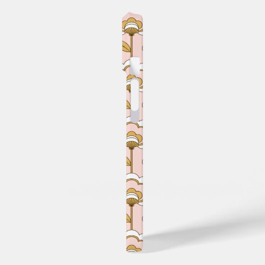 Retro Garden Pink Floral Pattern Case-Mate iPhone Case (Achterkant / Links)