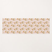 Retro Garden Pink Floral Pattern Yogamat (Voorkant (horizontaal))